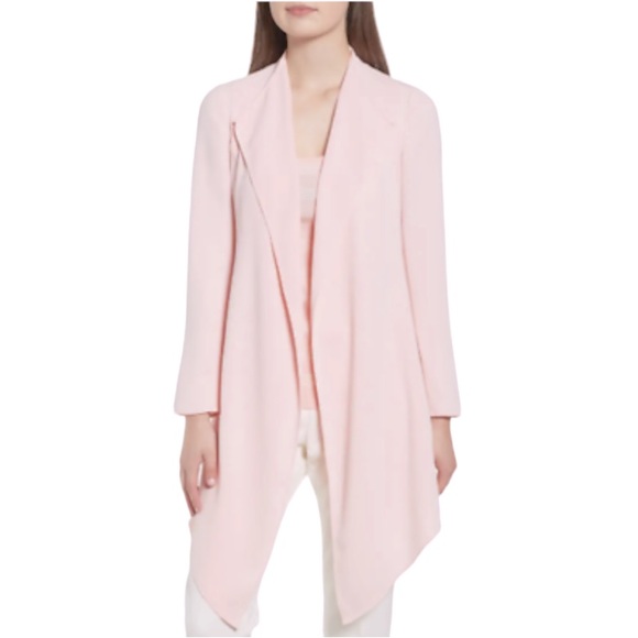 NEW Anne Klein Women's Pink Draped Front Open jacket - Picture 3 of 5